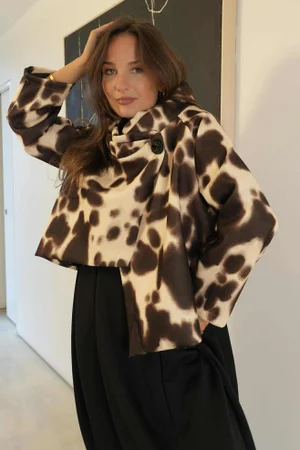 Cori Cropped Jacket Inky Naturals